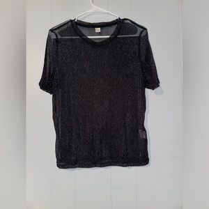 Glitter Mesh Top